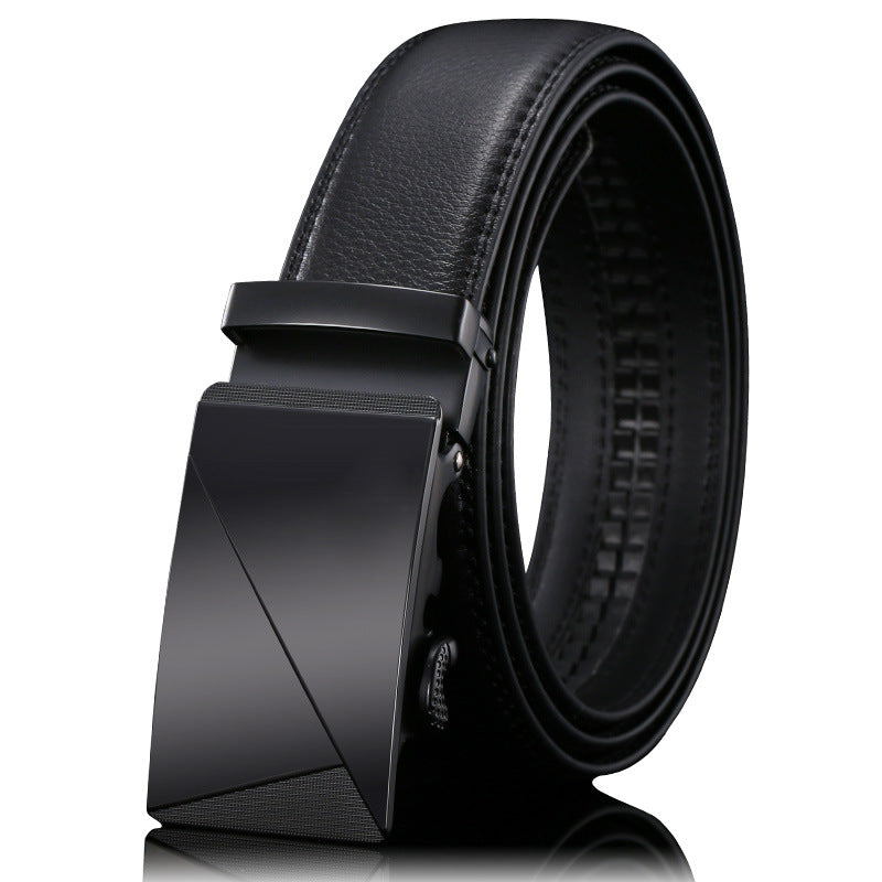 Men's Leather Automatic Buckle Cowhide Business Pant Belts