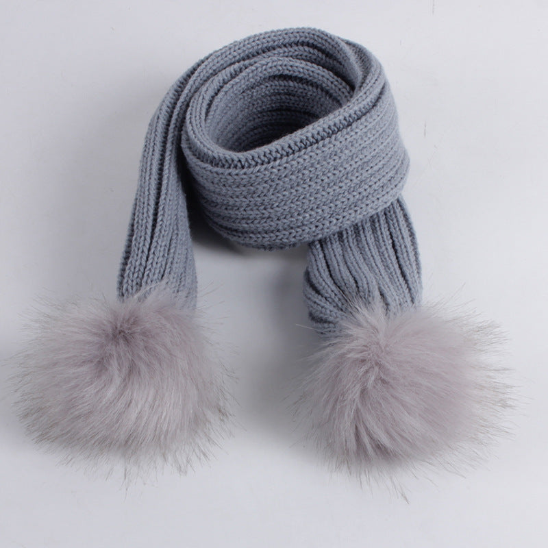 Women's & Men's Double Ball Imitation Fox Fur Hat Kids' Headwear