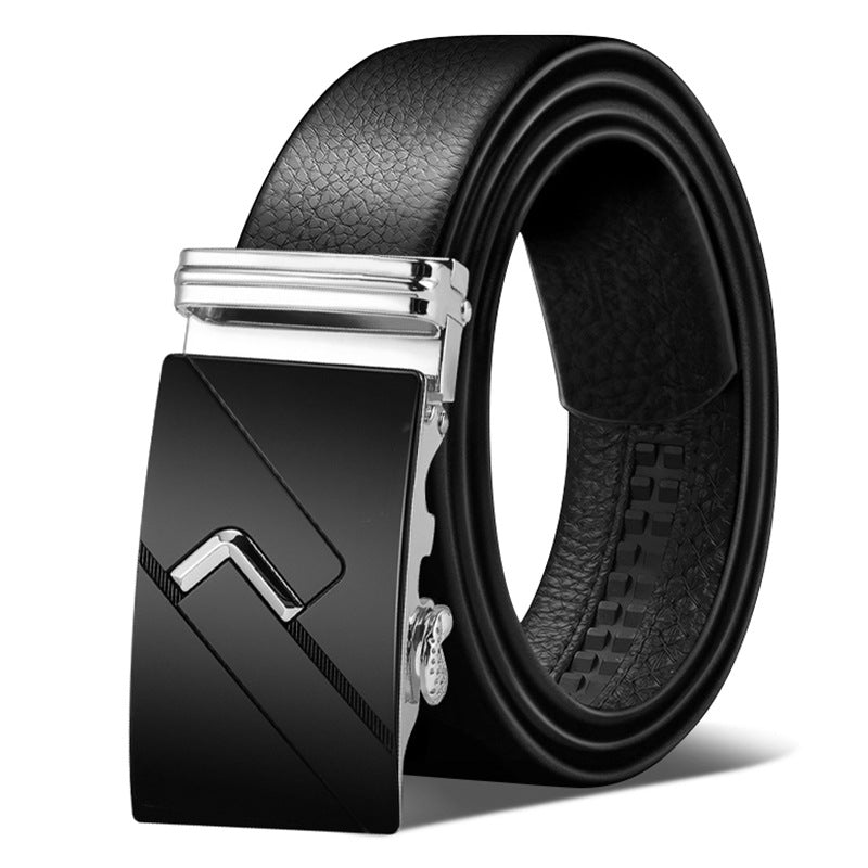 Men's First Layer Cow Leather Automatic Buckle Belts