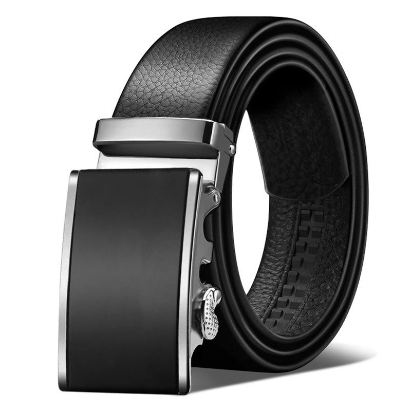 Men's First Layer Cow Leather Automatic Buckle Belts