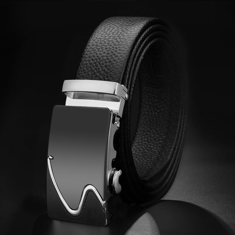 Men's First Layer Cow Leather Automatic Buckle Belts