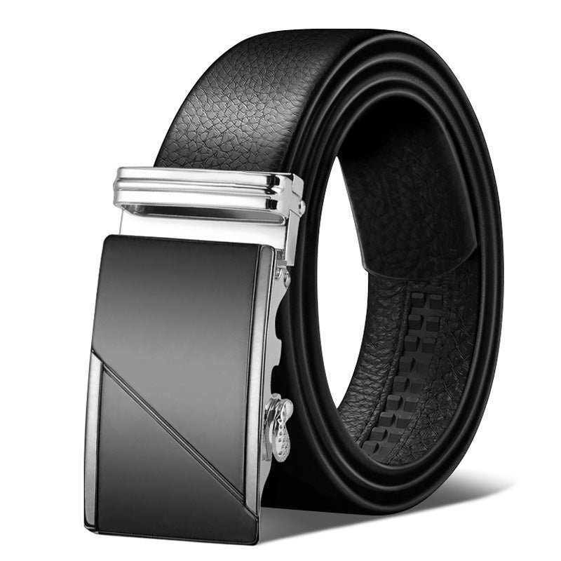 Men's First Layer Cow Leather Automatic Buckle Belts