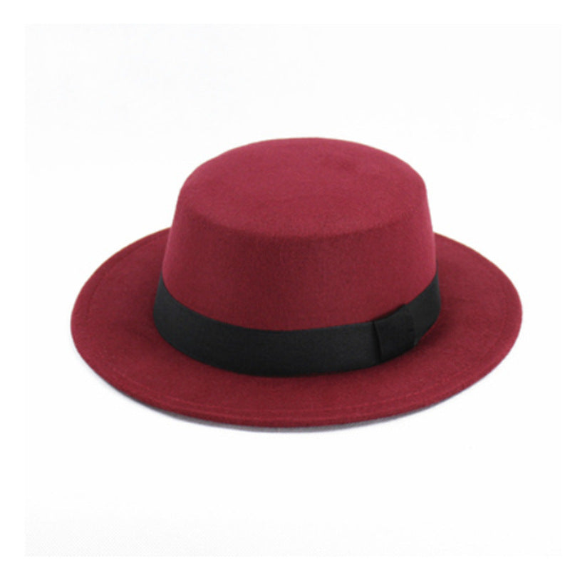 Adult Hat Solid Color Wool Top Fashion Kids' Headwear