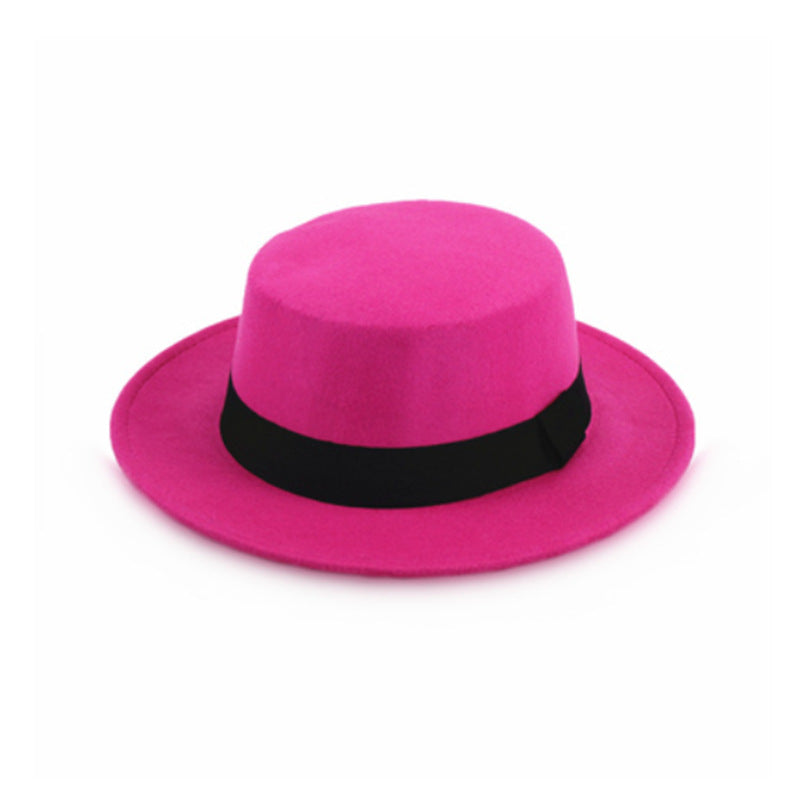 Adult Hat Solid Color Wool Top Fashion Kids' Headwear