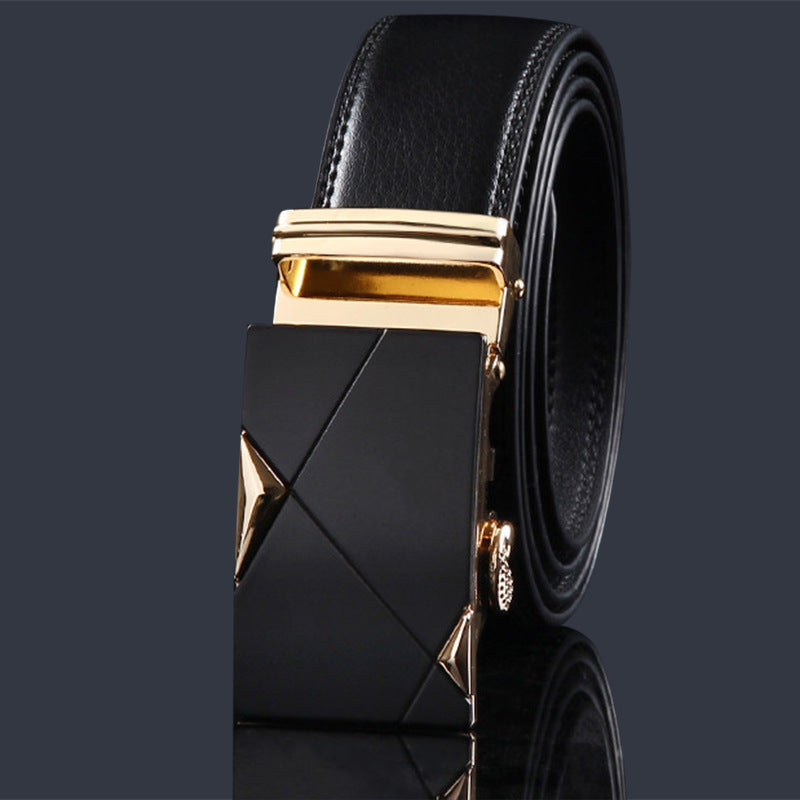 Men's Leather Buckle Pure Cowhide Business Boys Belts