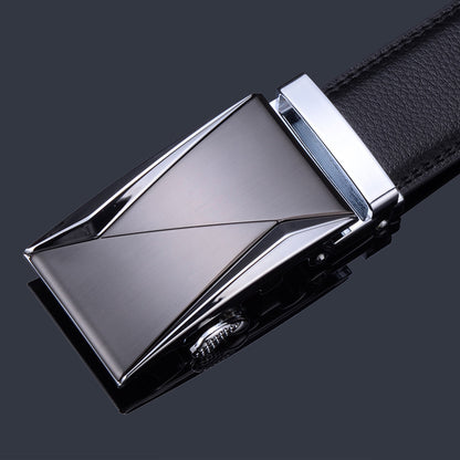 Men's Leather Buckle Pure Cowhide Business Boys Belts