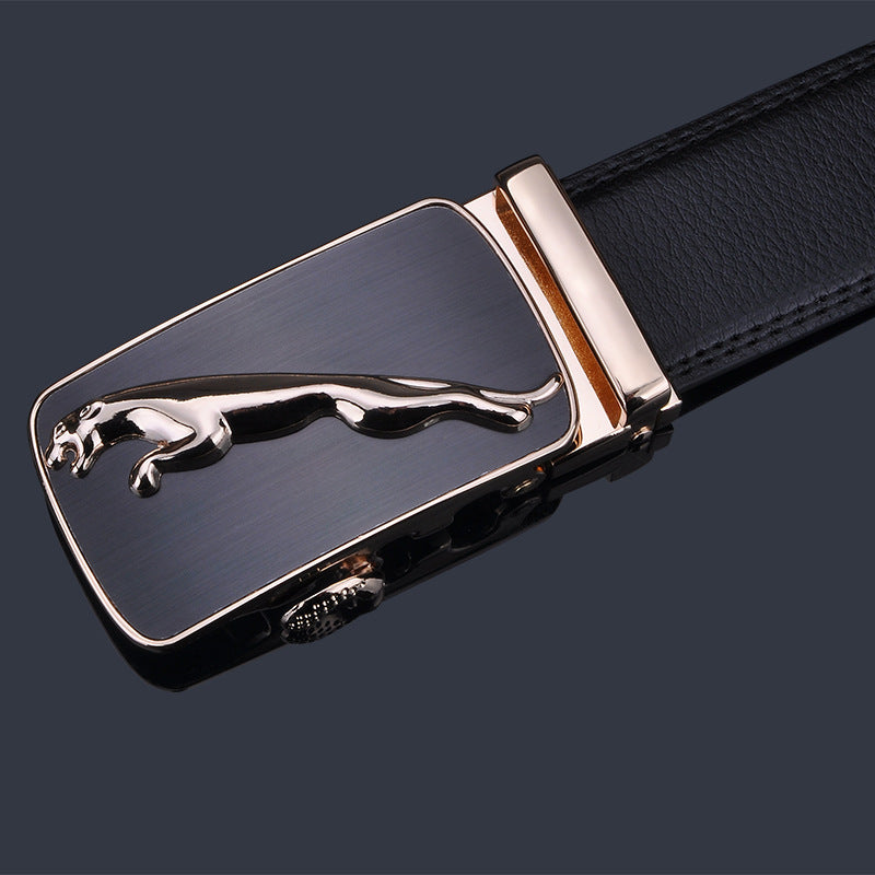 Men's Leather Buckle Pure Cowhide Business Boys Belts