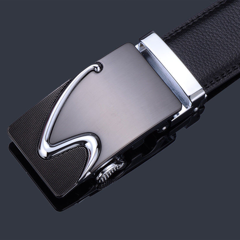 Men's Leather Buckle Pure Cowhide Business Boys Belts