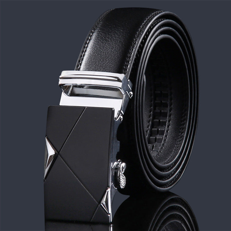 Men's Leather Buckle Pure Cowhide Business Boys Belts