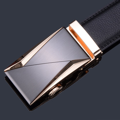 Men's Leather Buckle Pure Cowhide Business Boys Belts