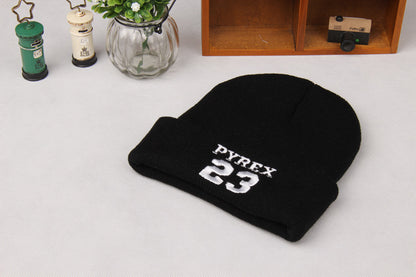 Children's Big Brim Boys Korean Letter Knitted Kids' Headwear