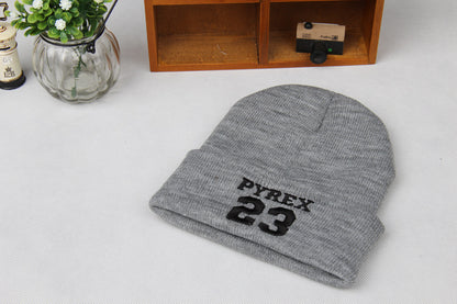 Children's Big Brim Boys Korean Letter Knitted Kids' Headwear