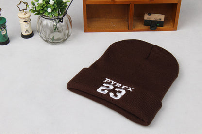 Children's Big Brim Boys Korean Letter Knitted Kids' Headwear