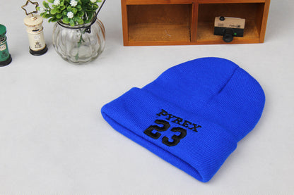 Children's Big Brim Boys Korean Letter Knitted Kids' Headwear