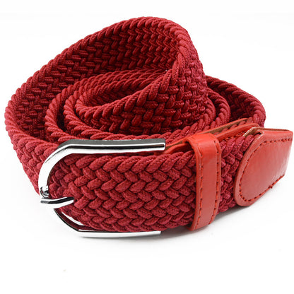 Women's & Men's Canvas Woven Elastic Pin Buckle Casual Belts