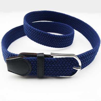 Women's & Men's Canvas Woven Elastic Pin Buckle Casual Belts