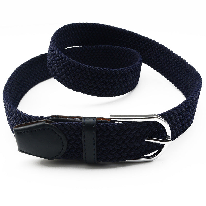 Women's & Men's Canvas Woven Elastic Pin Buckle Casual Belts