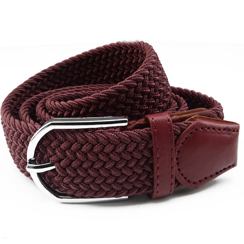 Women's & Men's Canvas Woven Elastic Pin Buckle Casual Belts