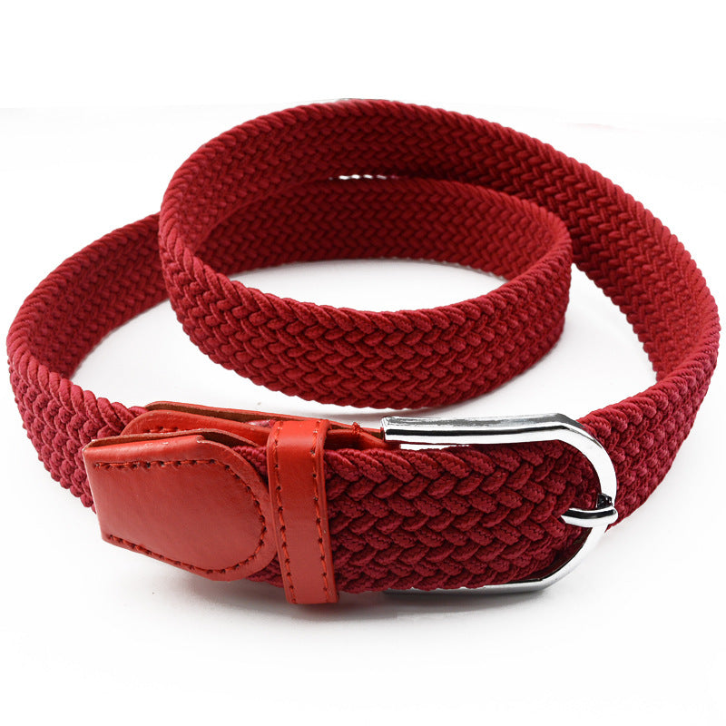 Women's & Men's Canvas Woven Elastic Pin Buckle Casual Belts