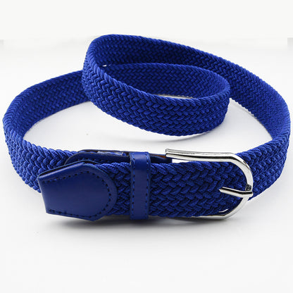 Women's & Men's Canvas Woven Elastic Pin Buckle Casual Belts