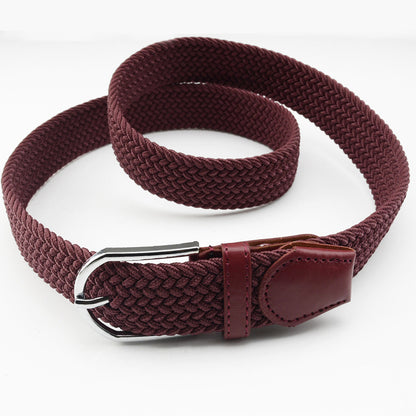 Women's & Men's Canvas Woven Elastic Pin Buckle Casual Belts