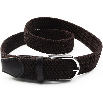 Women's & Men's Canvas Woven Elastic Pin Buckle Casual Belts