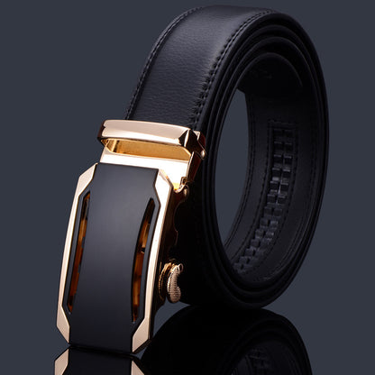 Men's Leather Buckle Pure Cowhide Business Boys Belts