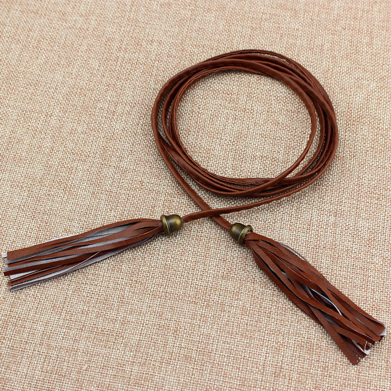 Women's Accessories Tassels Waist Chain Fine Woven Belts