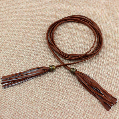 Women's Accessories Tassels Waist Chain Fine Woven Belts