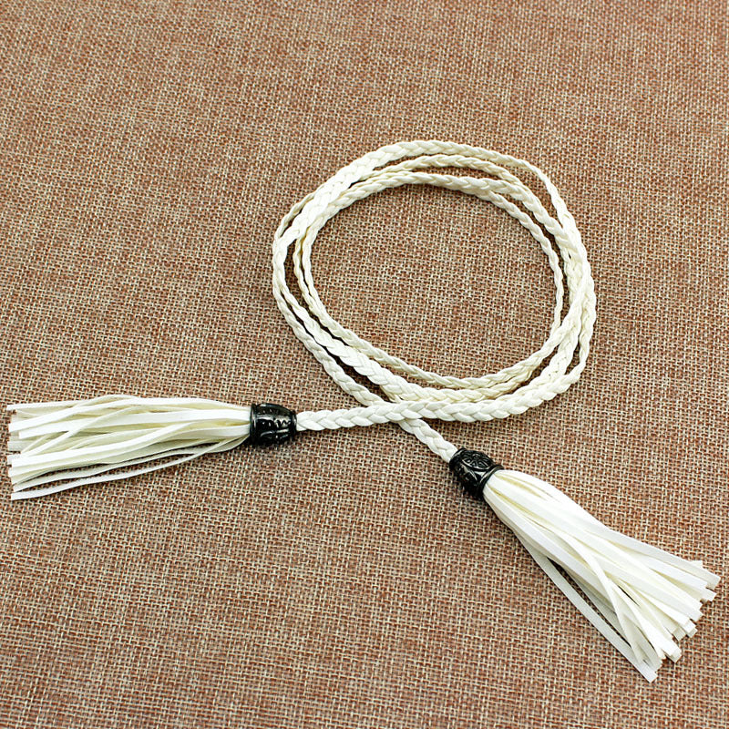 Women's Accessories Tassels Waist Chain Fine Woven Belts