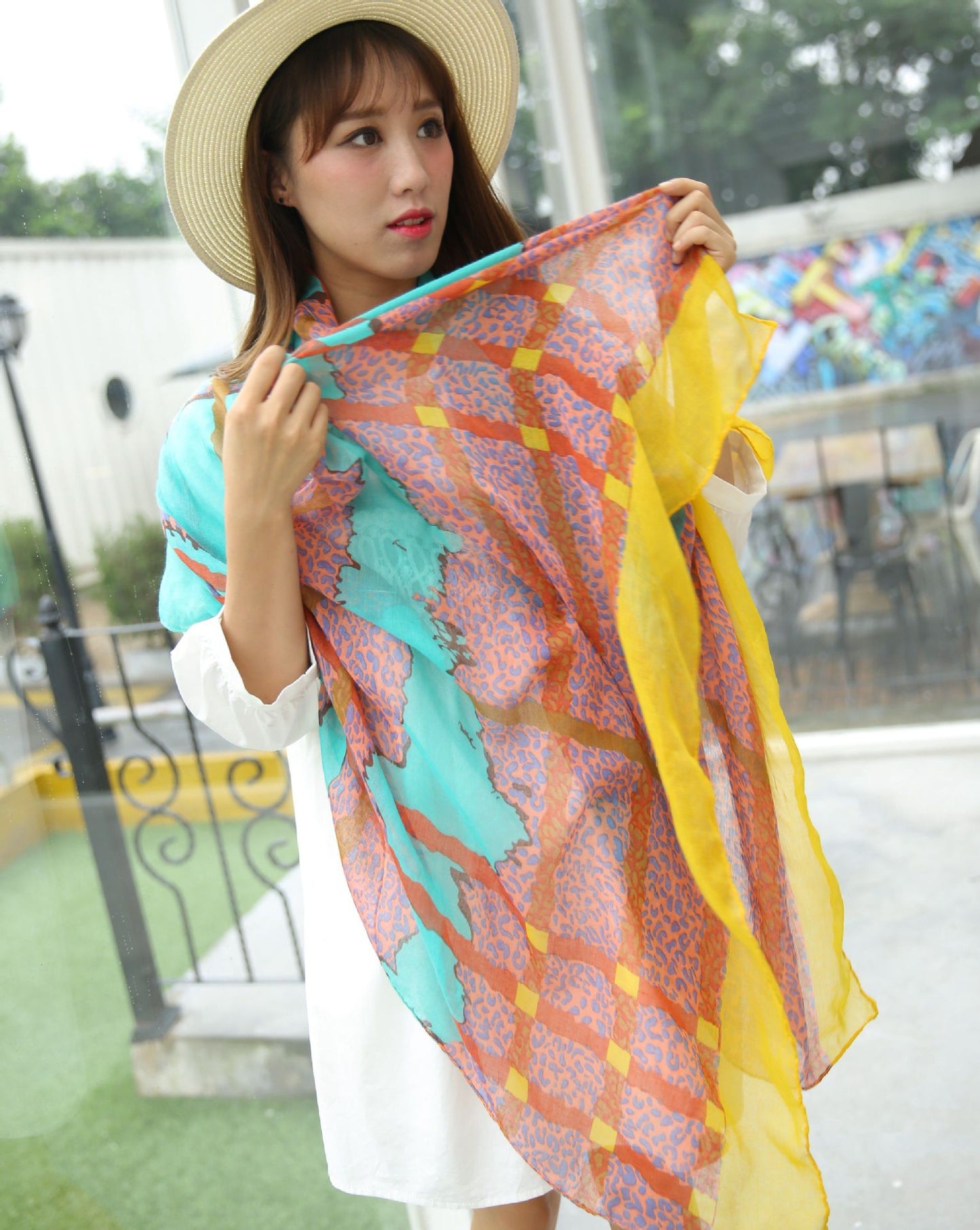 Women's Sunscreen Seaside Ethnic Style Cotton Linen Scarfs