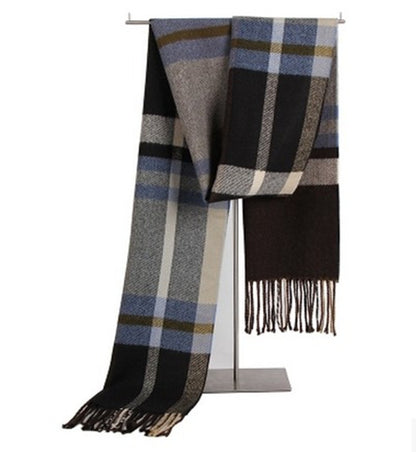 Men's Winter Gift Thick British Plaid Warm Scarfs