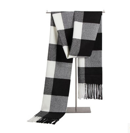 Men's Winter Gift Thick British Plaid Warm Scarfs