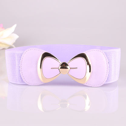 Women's Fashionable Korean Style Bow Elastic Waist Belts