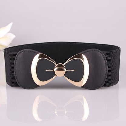 Women's Fashionable Korean Style Bow Elastic Waist Belts