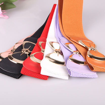 Women's Fashionable Korean Style Bow Elastic Waist Belts