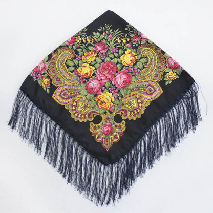 Ethnic Style Vintage Tassel Square Toe Beard Scarfs