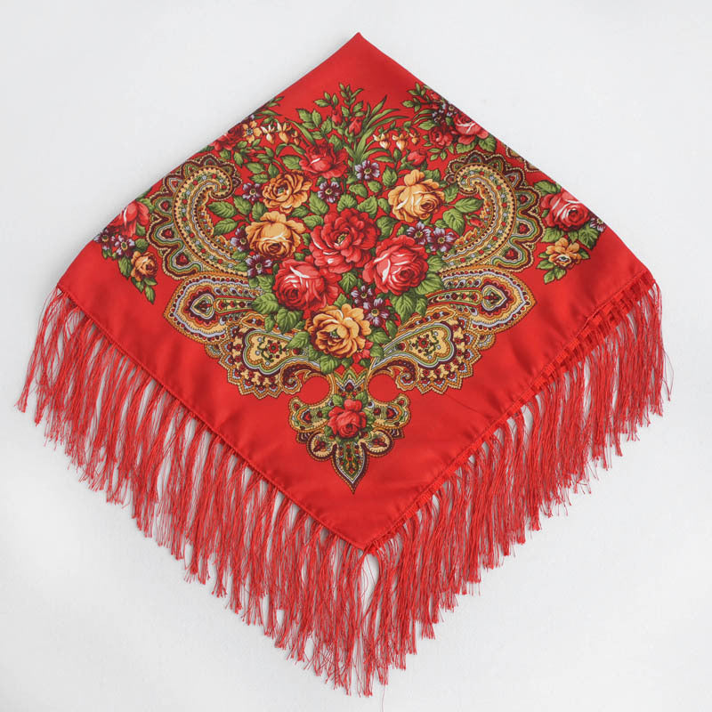 Ethnic Style Vintage Tassel Square Toe Beard Scarfs