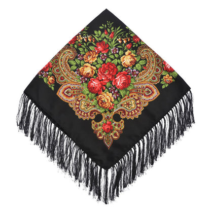 Ethnic Style Vintage Tassel Square Toe Beard Scarfs