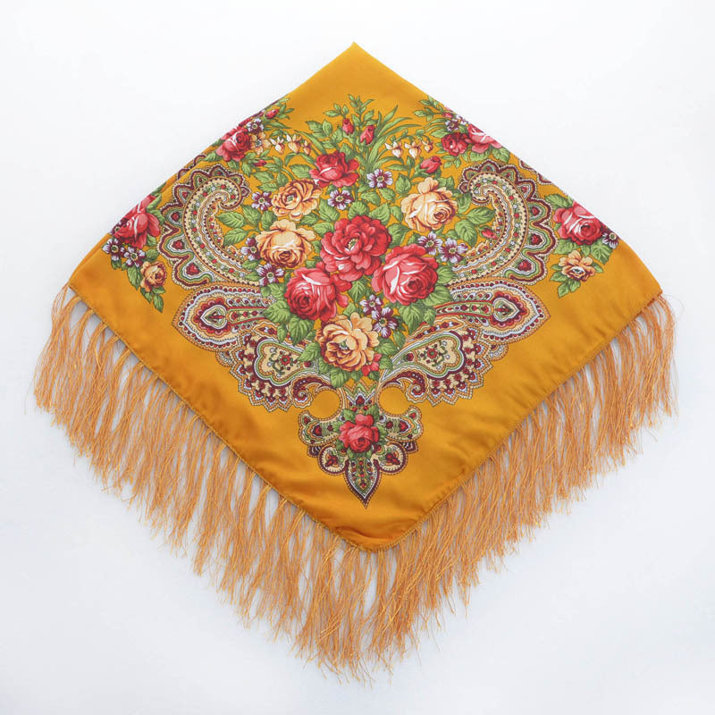 Ethnic Style Vintage Tassel Square Toe Beard Scarfs