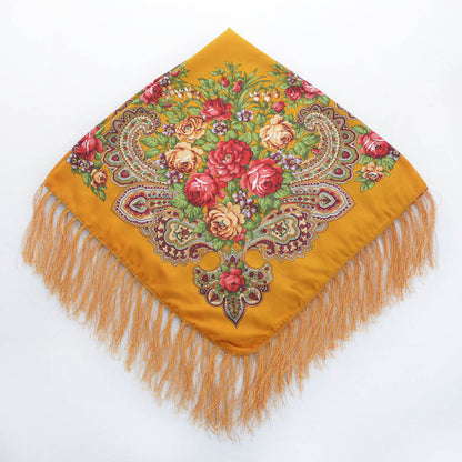 Ethnic Style Vintage Tassel Square Toe Beard Scarfs