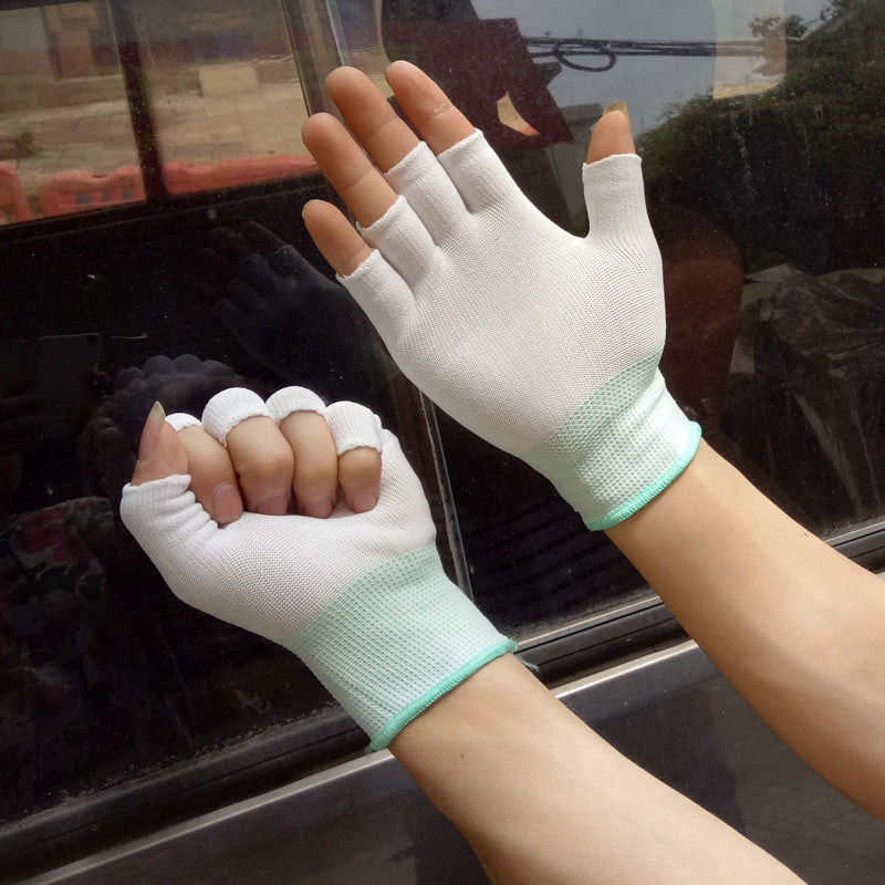 Women's & Men's Packing Express Nylon Labor Protection Driving Thin Gloves