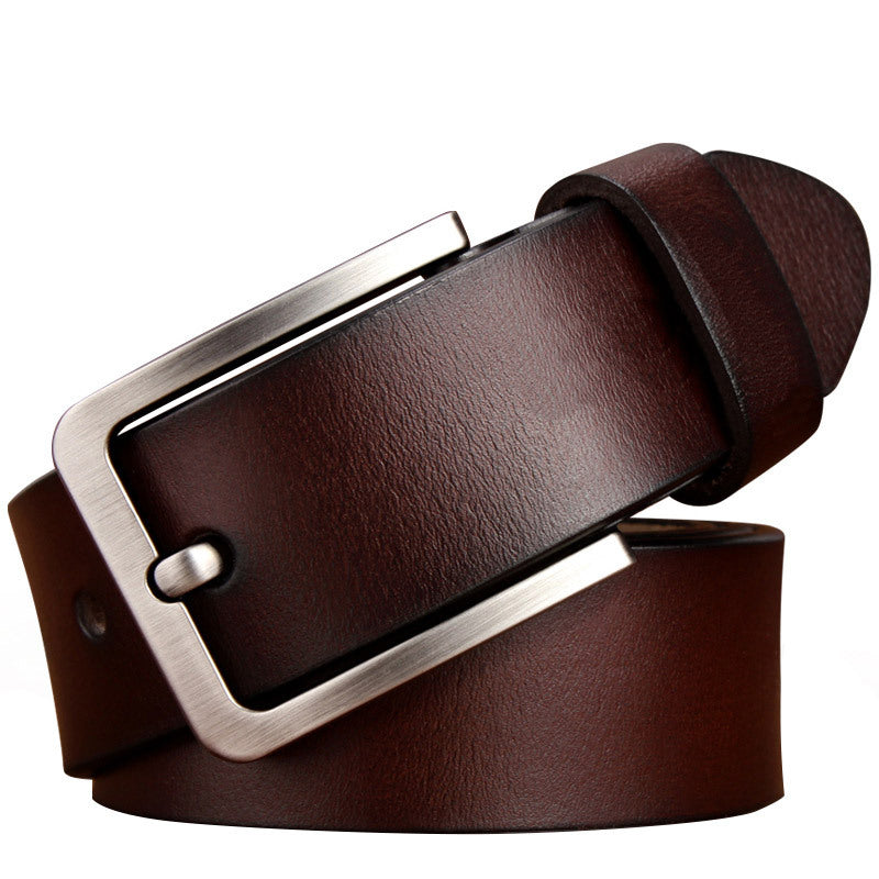 Men's Leather Retro Pin Buckle Thick Cowhide Belts