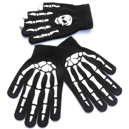 Ghost Claw Printing Fluorescent Luminous Outdoor Gloves