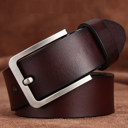 Men's Leather Retro Pin Buckle Thick Cowhide Belts