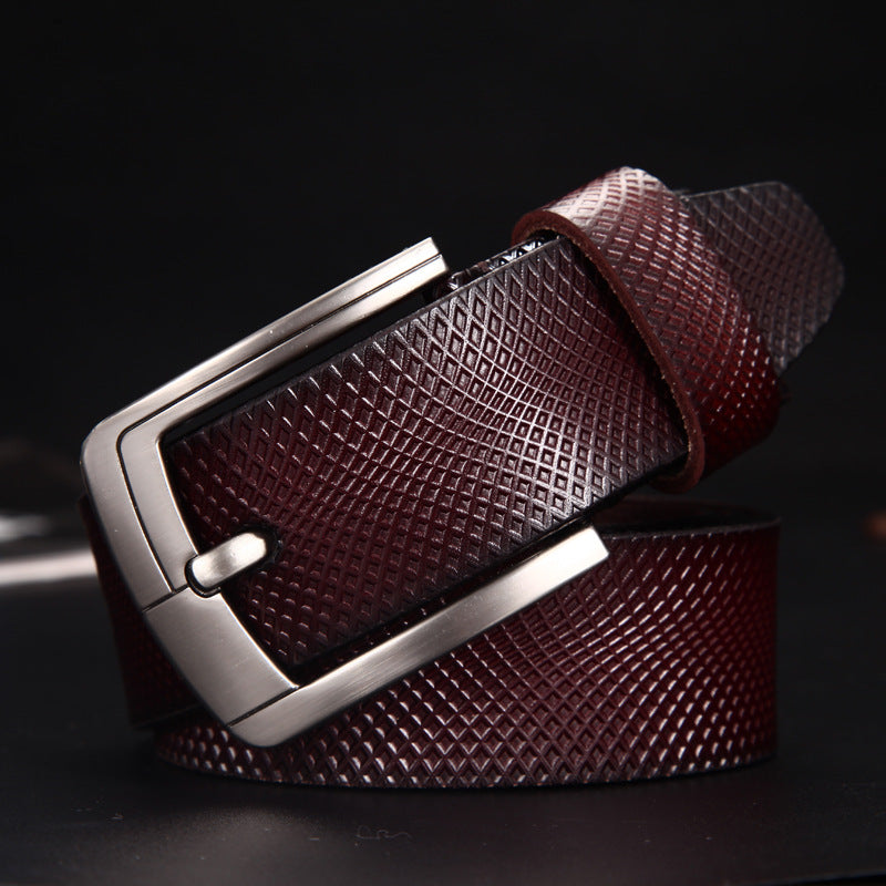 Men's Gold World Leather Vintage Cowhide Mesh Belts