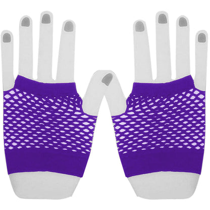 Wedding Party Half Finger Open Mesh Gloves