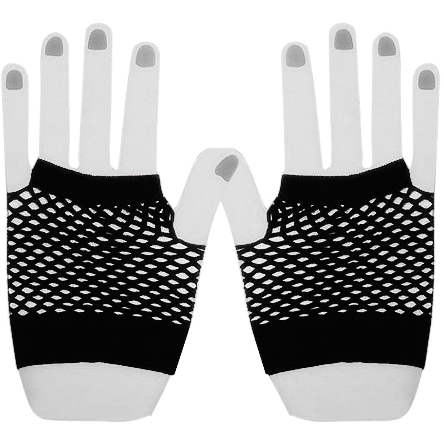 Wedding Party Half Finger Open Mesh Gloves