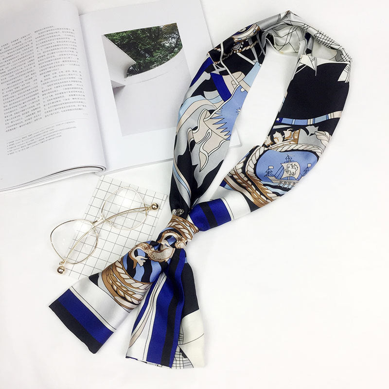 Women's Small Silk Korean Fashion Decorative Satin Scarfs