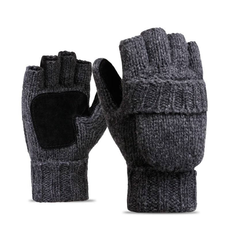 Women's & Men's Winter Korean Style Fleece Lined Thickened Real Leather Gloves